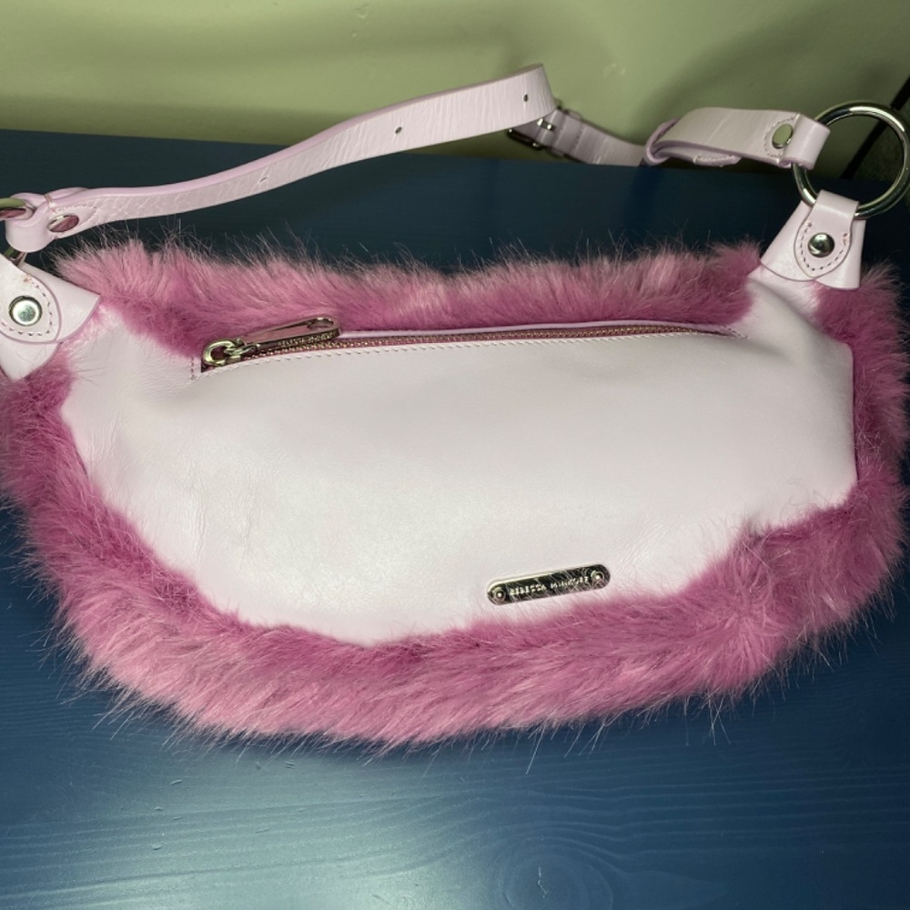 Rebecca Minkoff Faux Fur Hip Bag in True Orchid - Picture 4 of 16